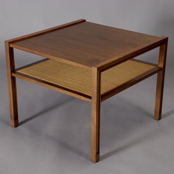 Edward Wormley Two Tier Occassional Table: Edward Wormley For Dunbar Two Tier Occassional Table Dimensions 22 x 27 x 27 5/8 inches