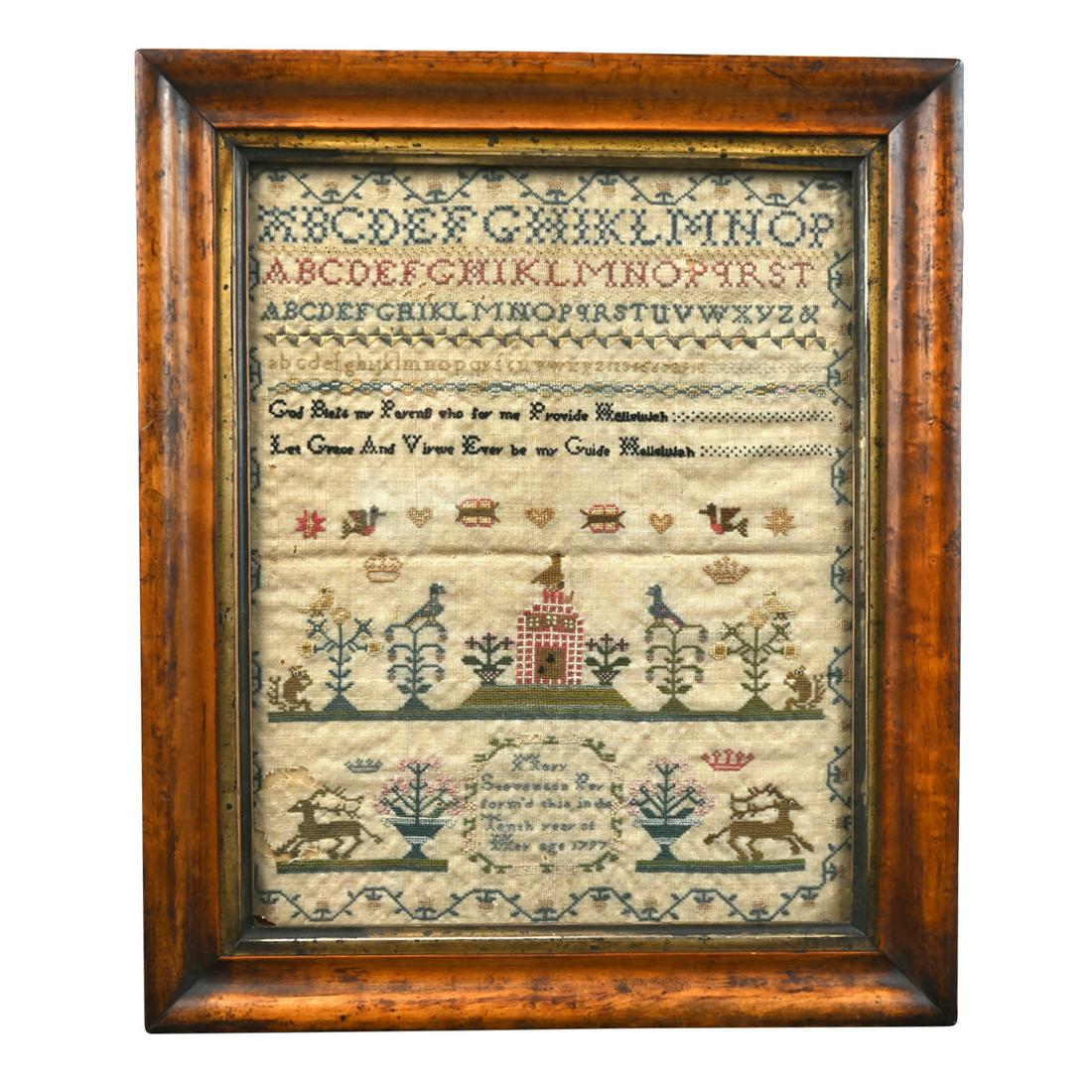 British Brick House Sampler Mary Stevenson 1797. (1 of 3)