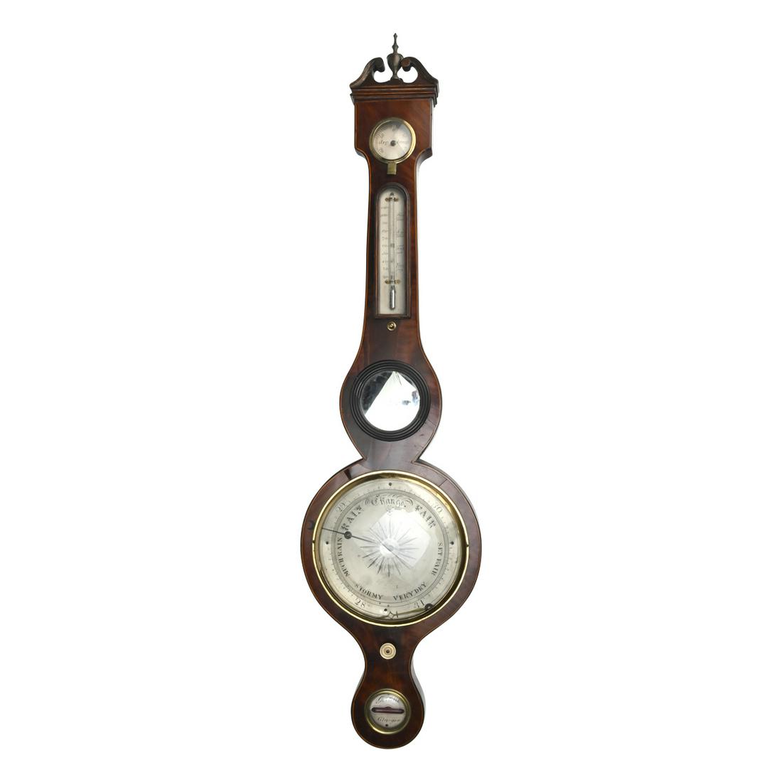 Scottish George III Mahogany Wheel Barometer (1 of 3)