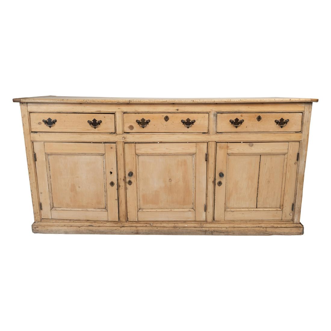 19th Century English Pine Sideboard. (1 of 3)