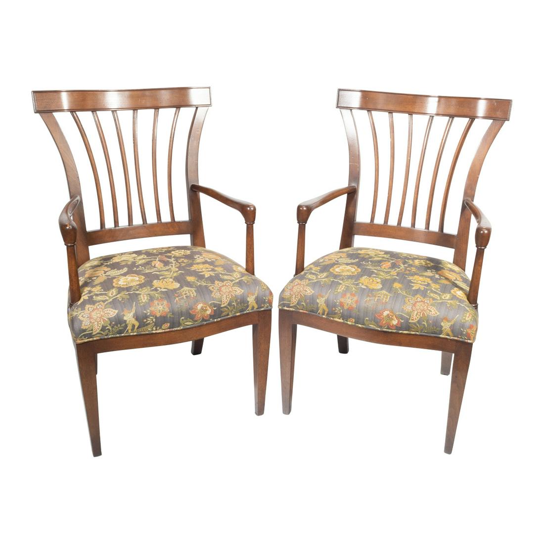 Six Mahogany John Hall Chippendale Style Armchairs. (1 of 3)