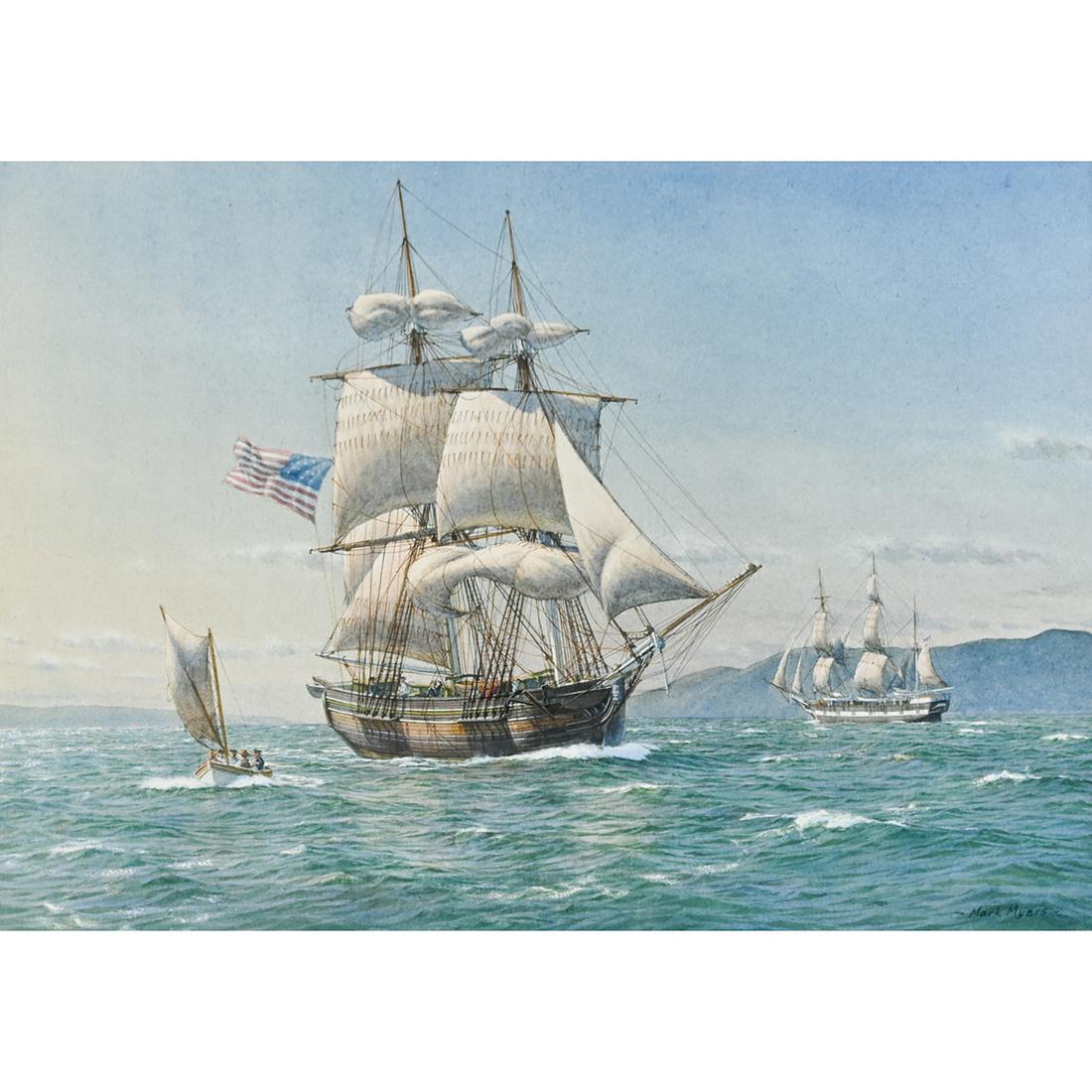 Mark Myers, Sandwich Islands Trader, Watercolor (1 of 3)