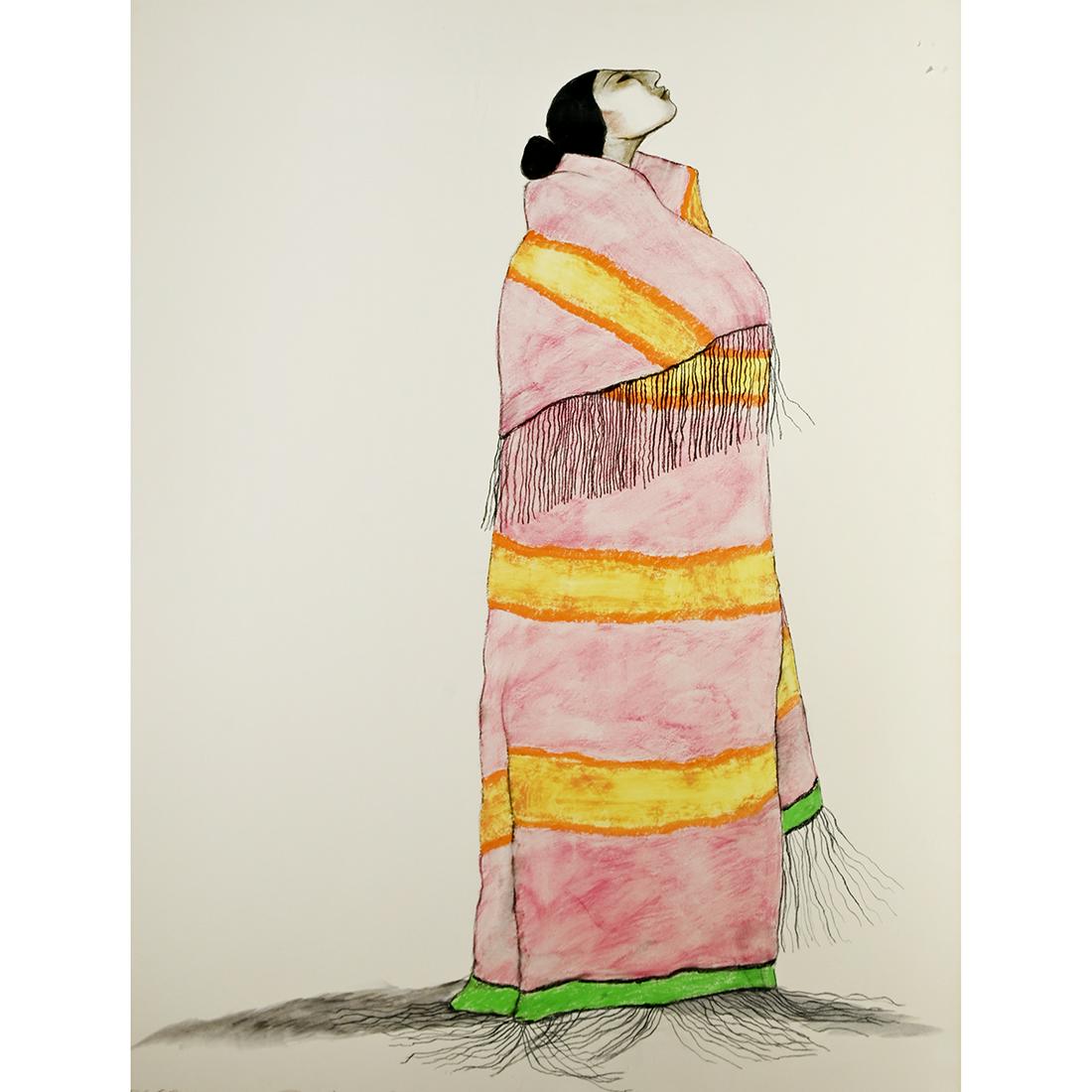 Rudolph Carl Gorman, Native American Woman in Blanket (1 of 3)