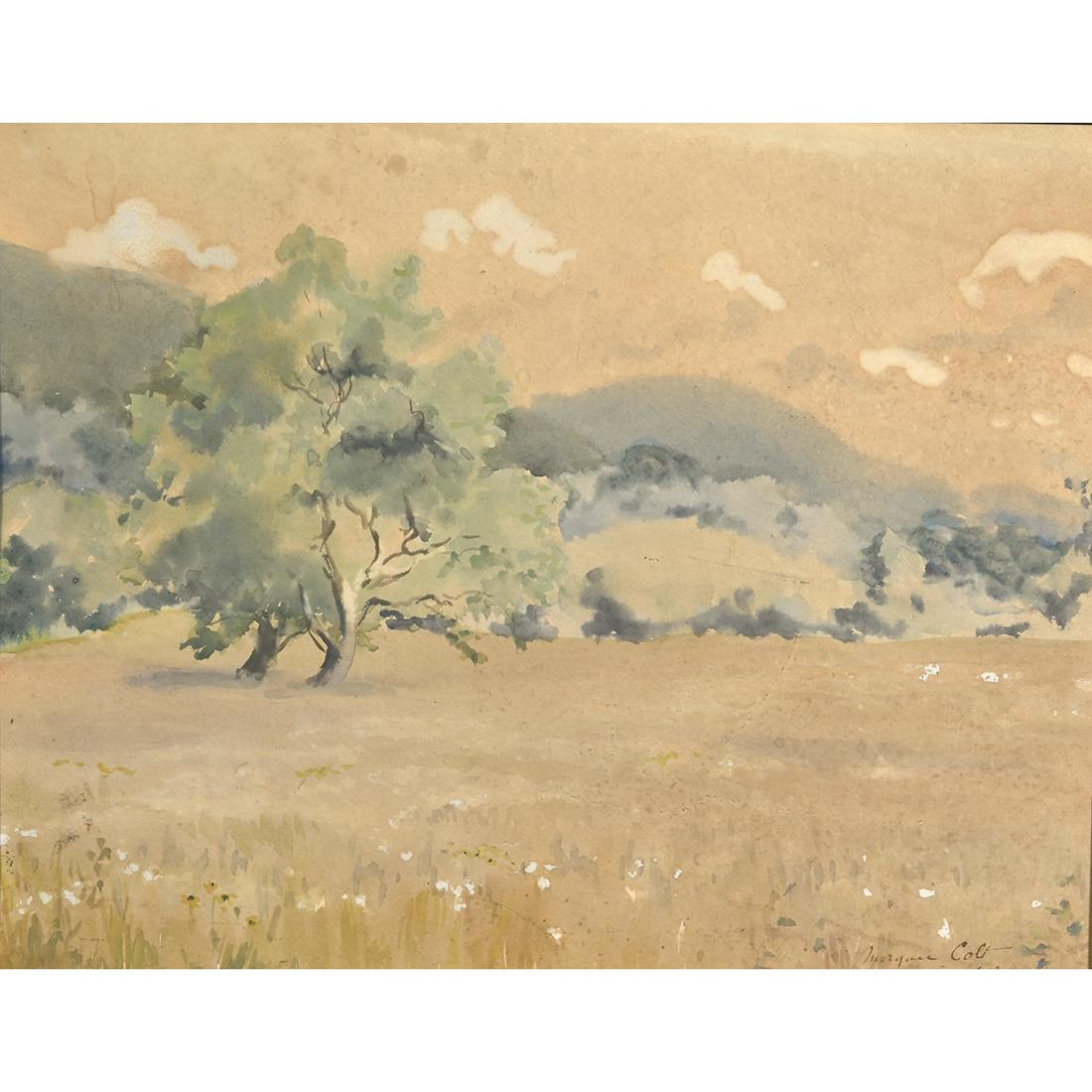 Morgan Colt, Pennsylvania Landscape Watercolor on Paper (1 of 3)