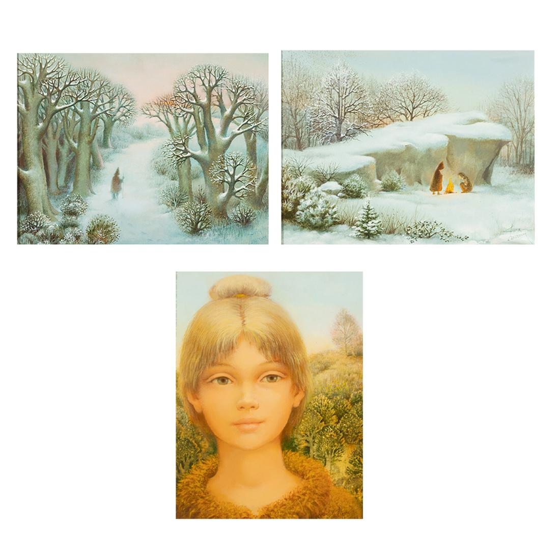 Pierre Lavarenne, Lot of 3 Oils on Canvas (1 of 7)