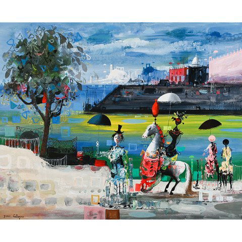 Jean Calogero, White Island, oil on canvas (1 of 3)