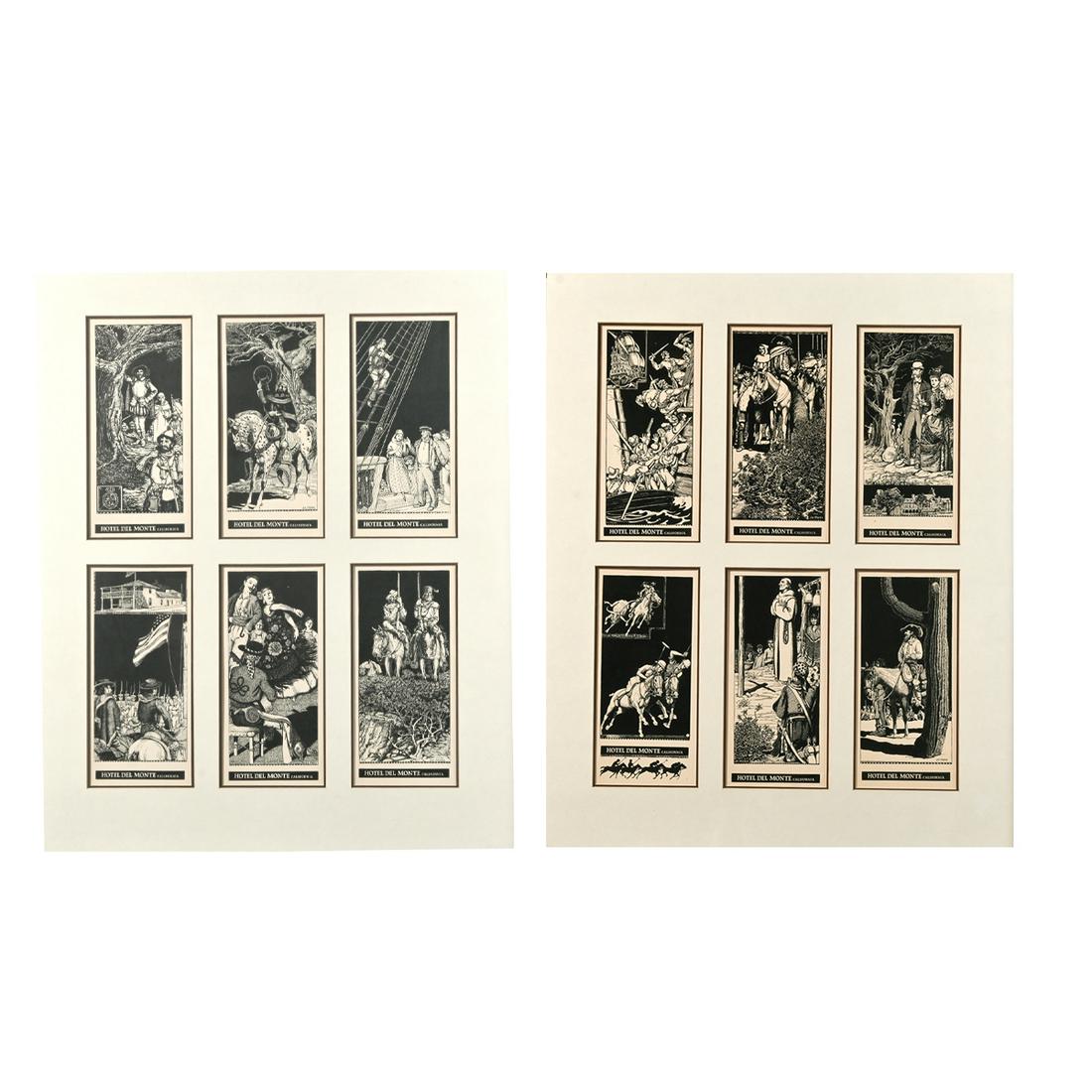 Jo Mora, 12 Woodblocks,from Hotel Del Monte, CA (1 of 7)