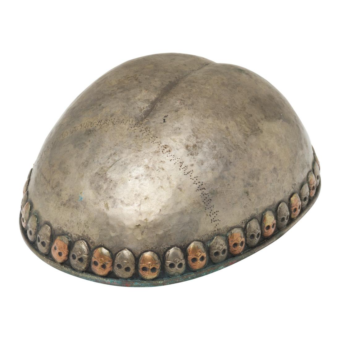 Tibetan Kapala Silver Alloy Bowl (1 of 3)