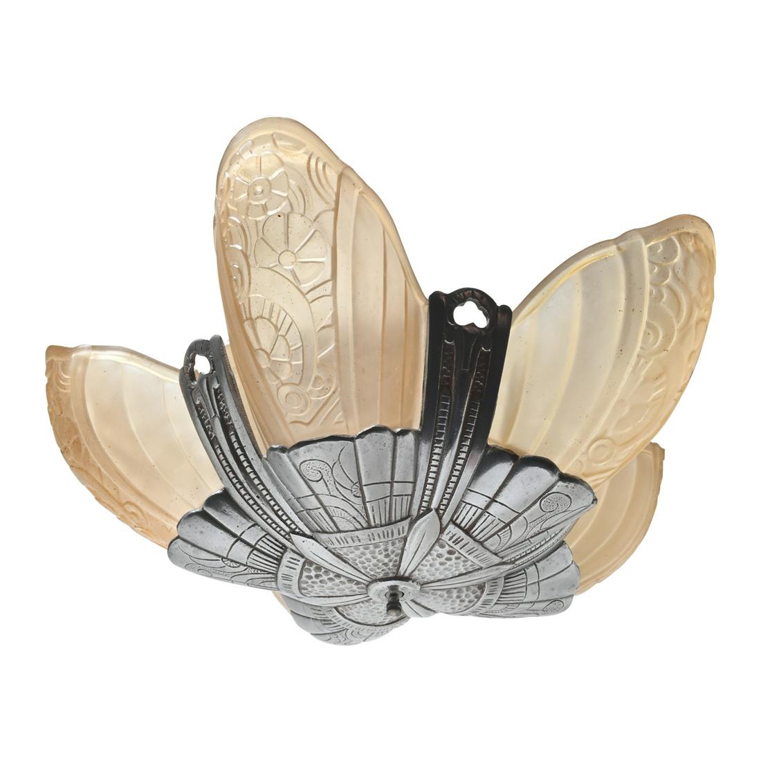 Art Deco Five Light Pendant Chandelier (1 of 3)