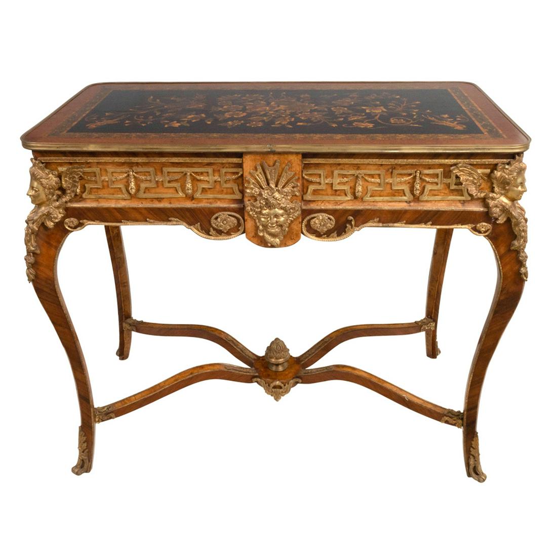 Louis XV Style Inlaid Walnut Center Table (1 of 4)