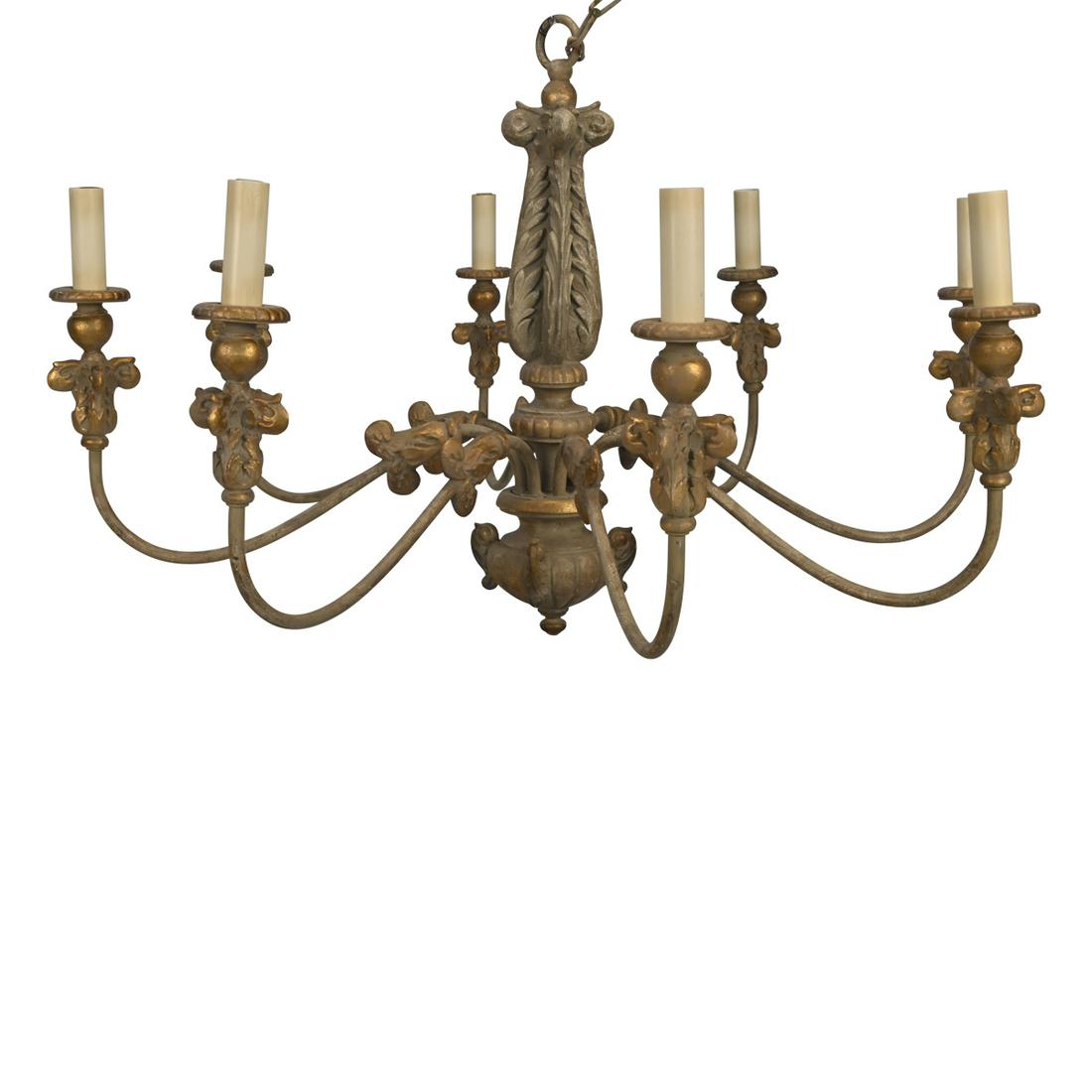 Louis XVIII Style Giltwood Chandelier (1 of 3)