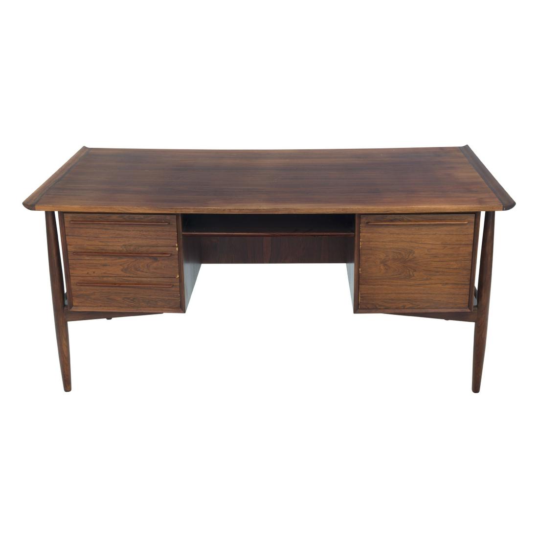 Danish Mid-Century Modern Teak Desk by H. P. Hansen (1 of 2)