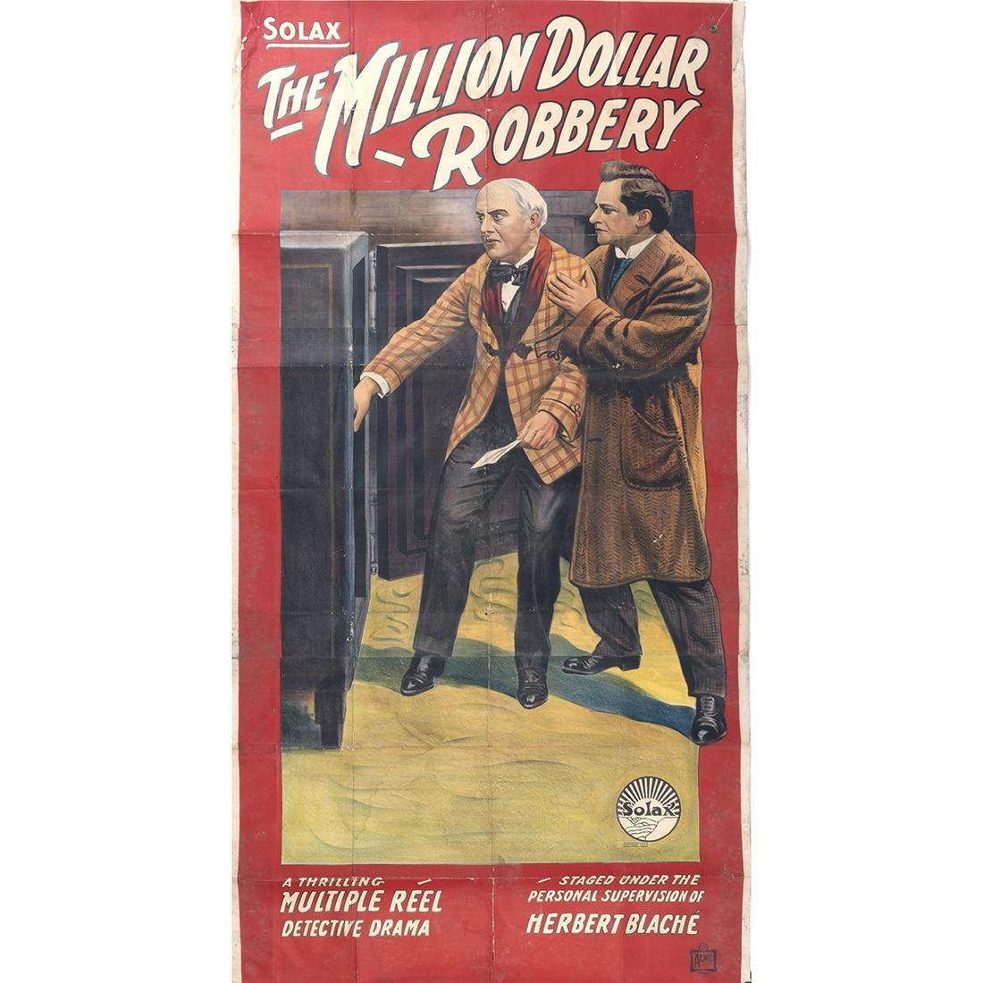 Million Dollar Robbery, vintage lithographic poster (1 of 3)
