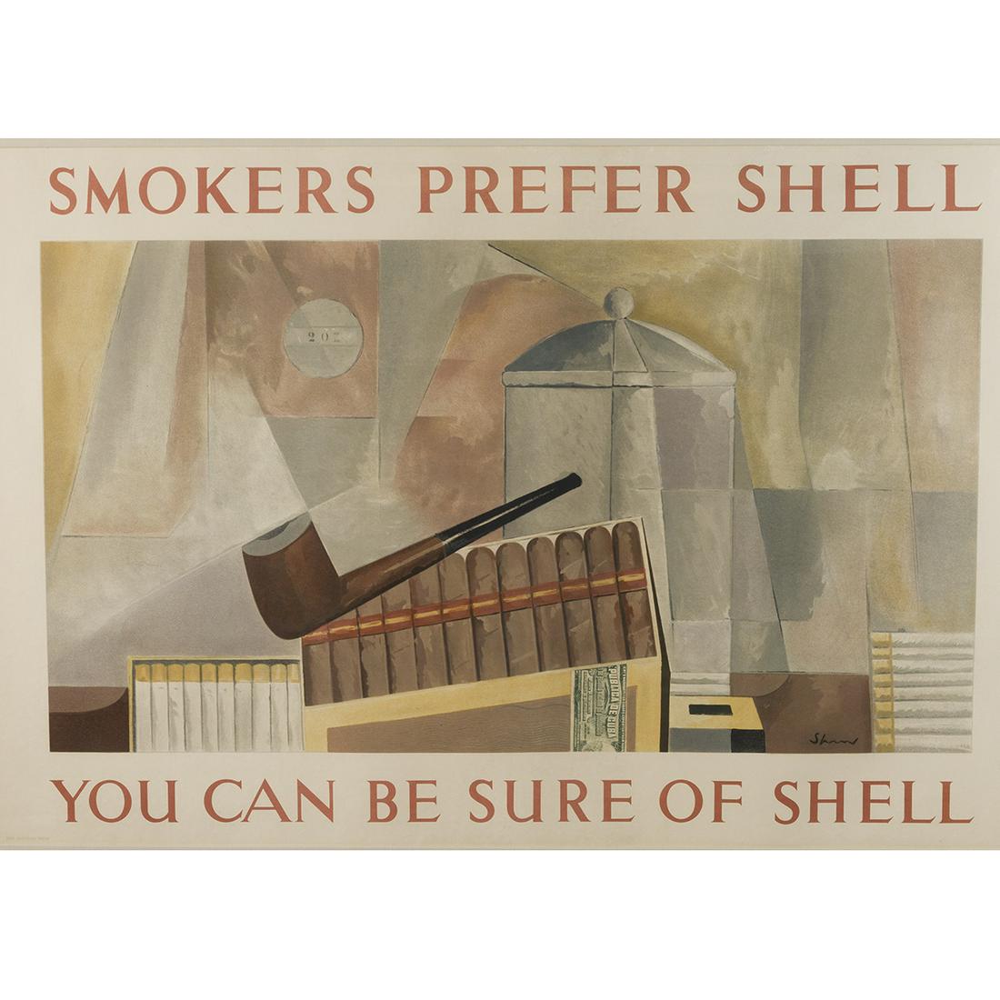 Charles Green Shaw ''Smokers Prefer Shell'', poster (1 of 3)