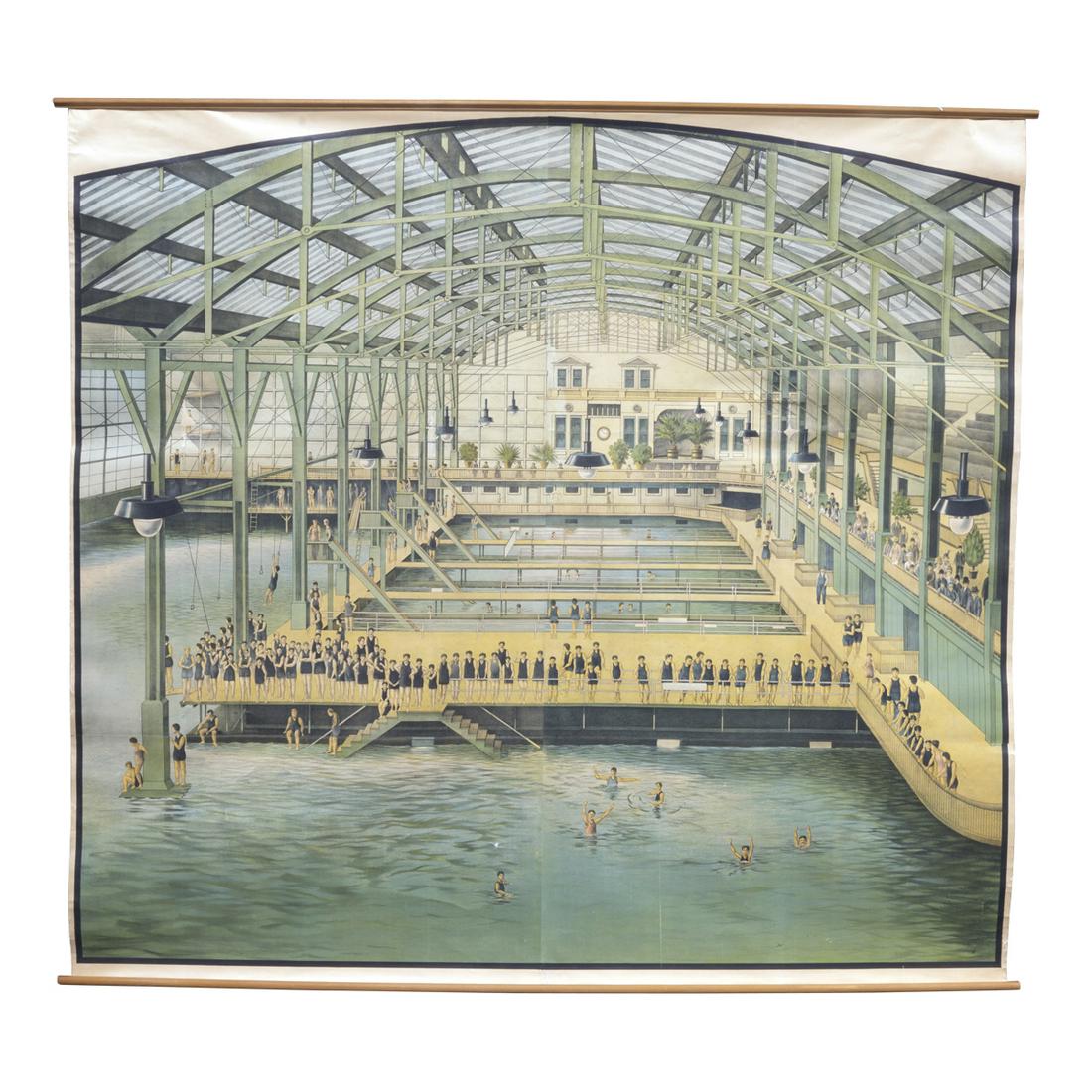 Sutro Baths, San Francisco,vintage lithographic poster (1 of 3)