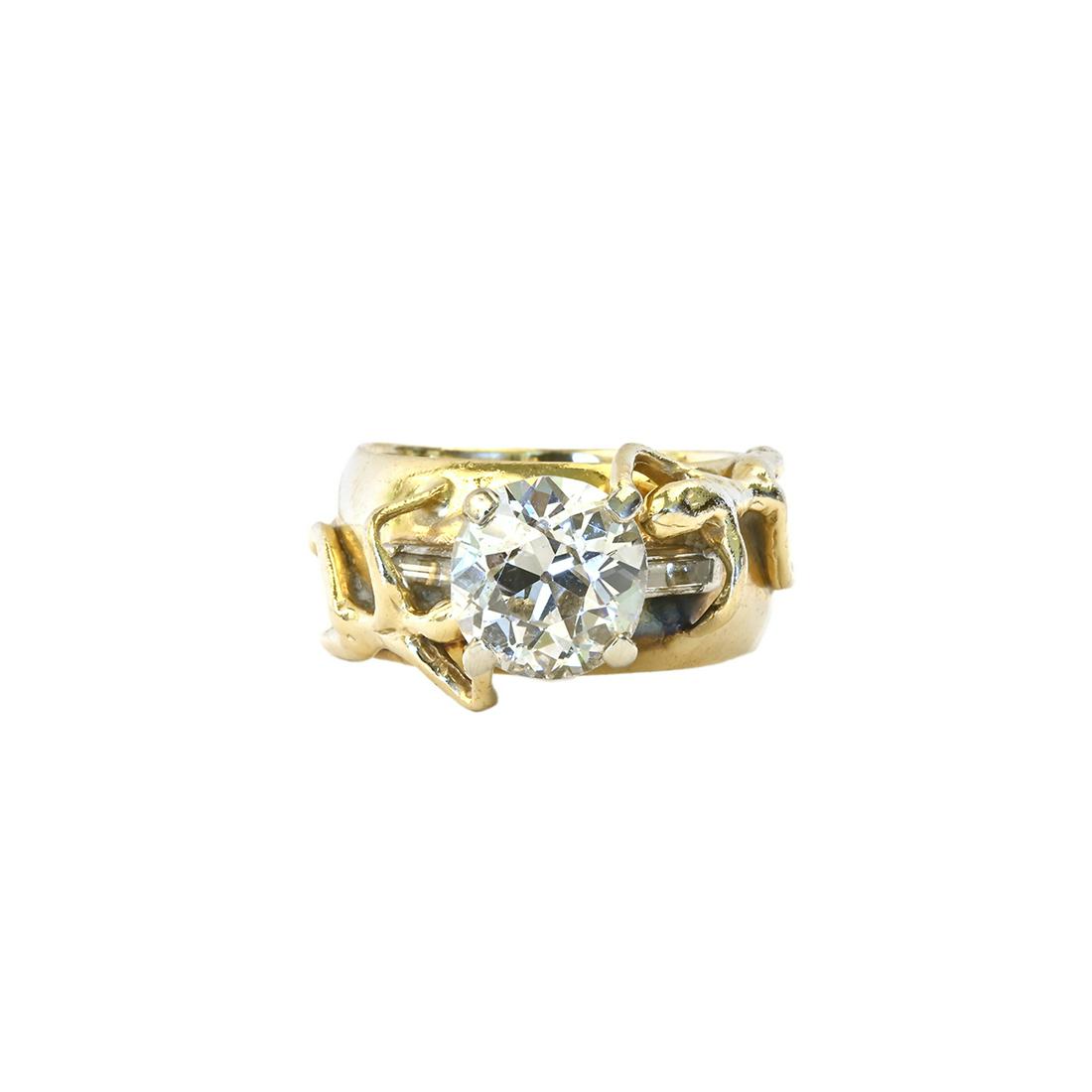 Diamond, 14k Gold Ring. (1 of 3)