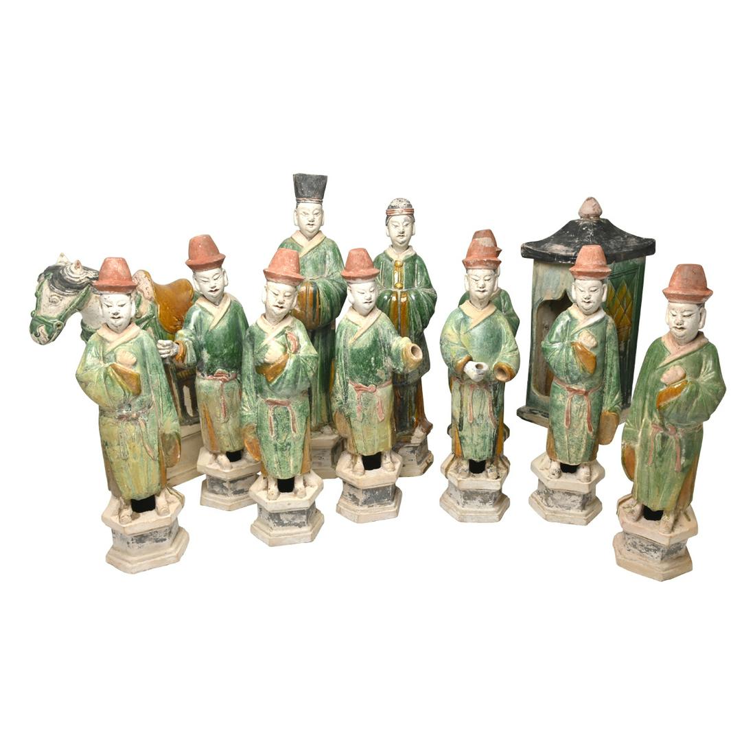 Group of Ming Pottery Figures (1 of 3)