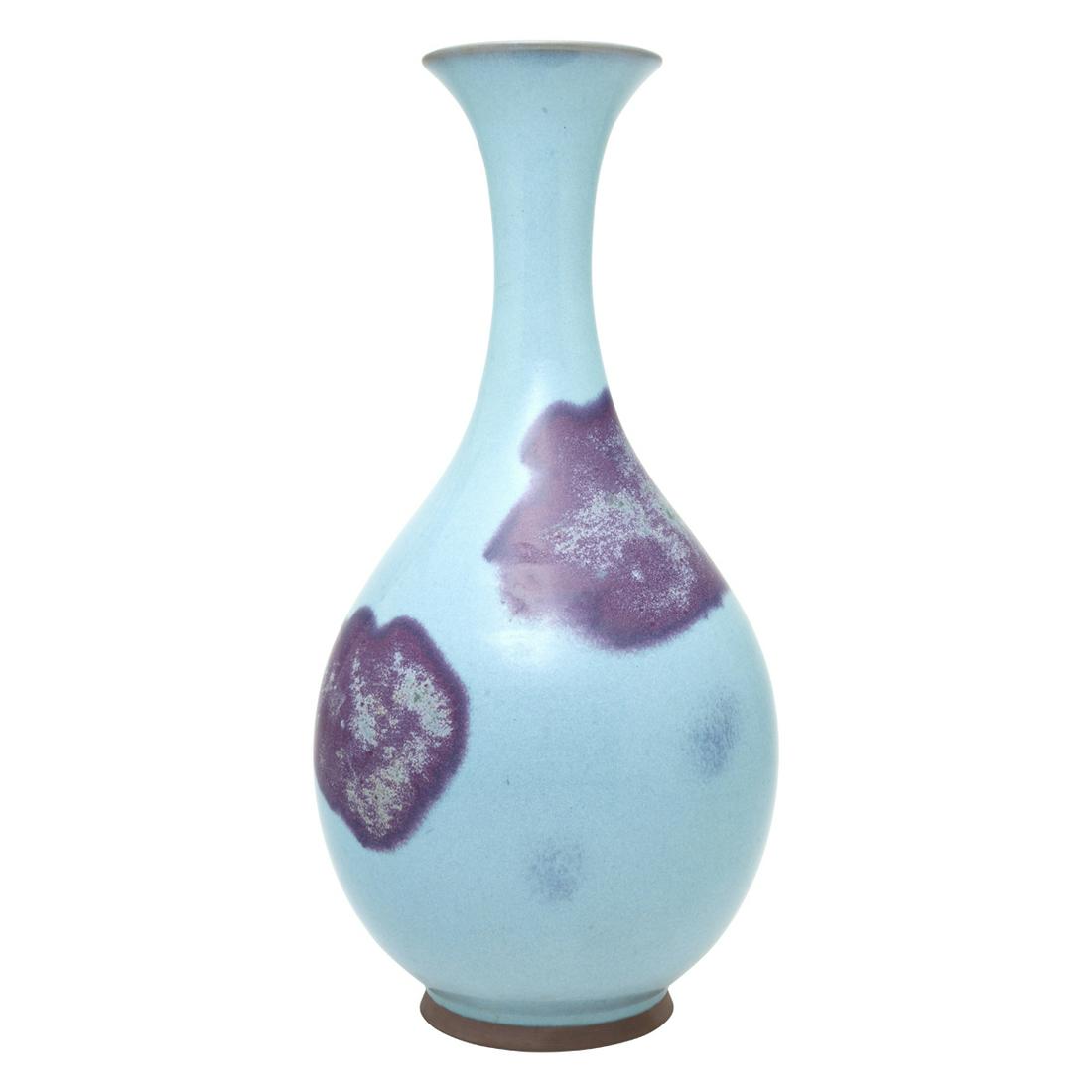 Chinese Large Purple Splashed Jun Vase (1 of 3)