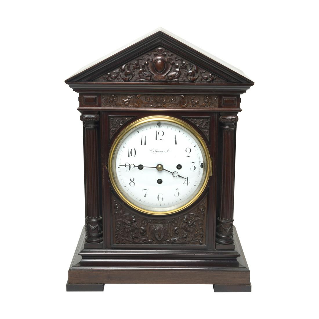 Tiffany & Co Eight Day Triple Fusee Walnut Mantel Clock (1 of 3)