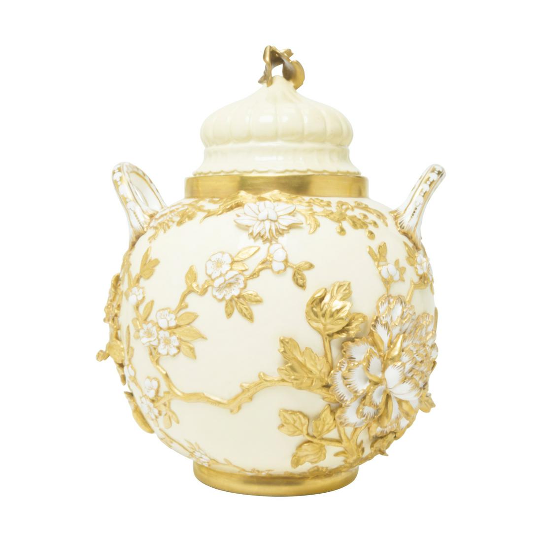 Coalport Porcelain Japonisme Two Handled Urn. (1 of 3)