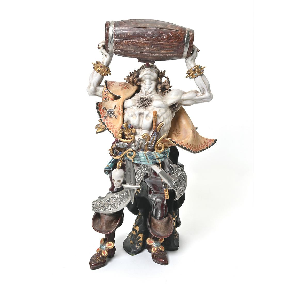 Eugenio Pattarino Painted Ceramic Pirate Figure (1 of 3)