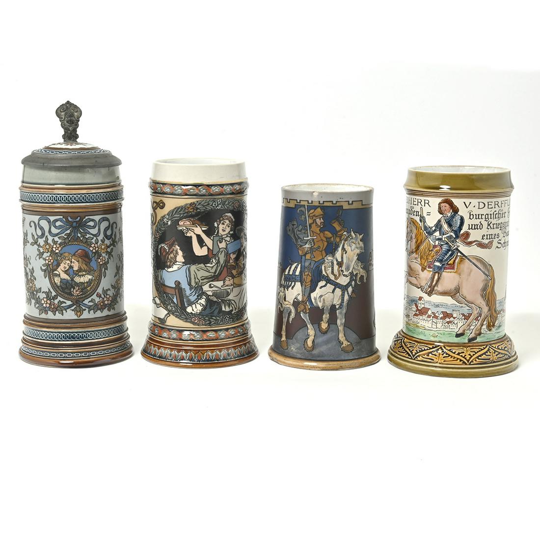 Four Mettlach Beer Steins (1 of 3)