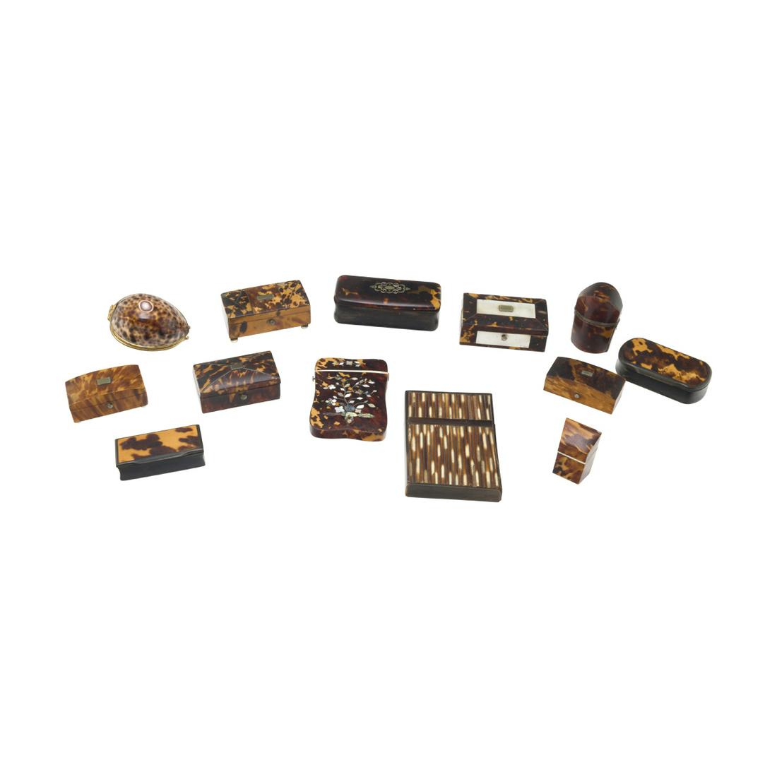 13 Decorative Boxes:  Quill, Shell, Mother of Pearl (1 of 3)