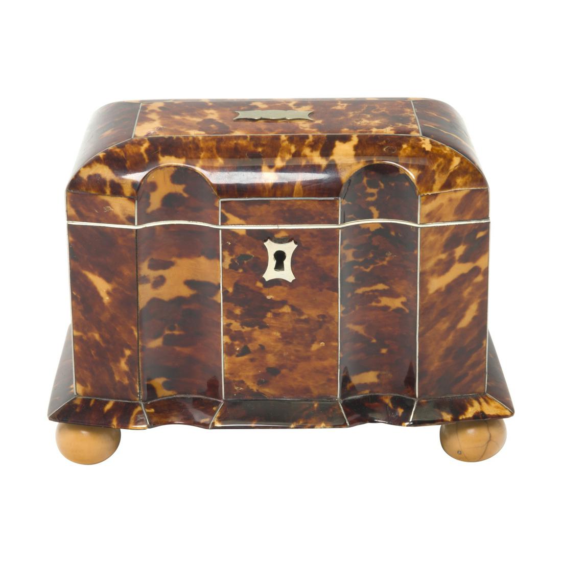 19th Century Boulle Silver Mounted Tea Caddy (1 of 3)