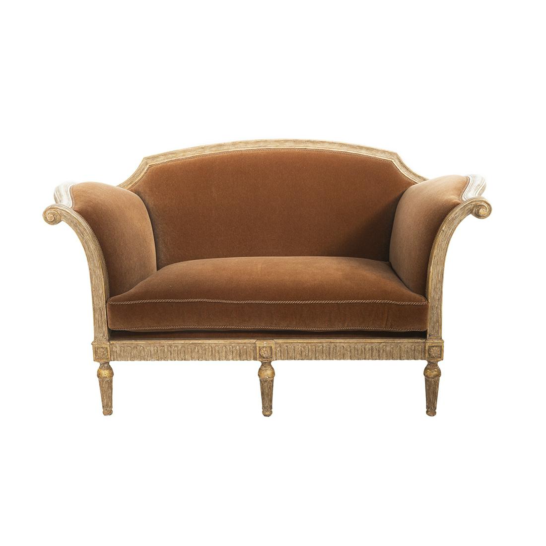 Louis XVI Style Carved Giltwood Settee (1 of 3)