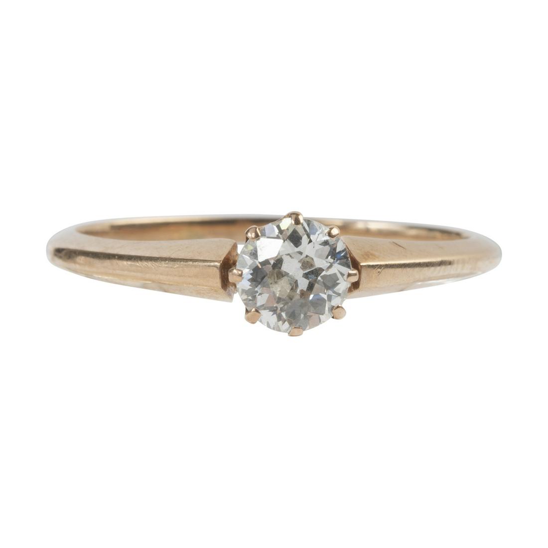 Diamond, 14k Rose Gold Ring. (1 of 3)
