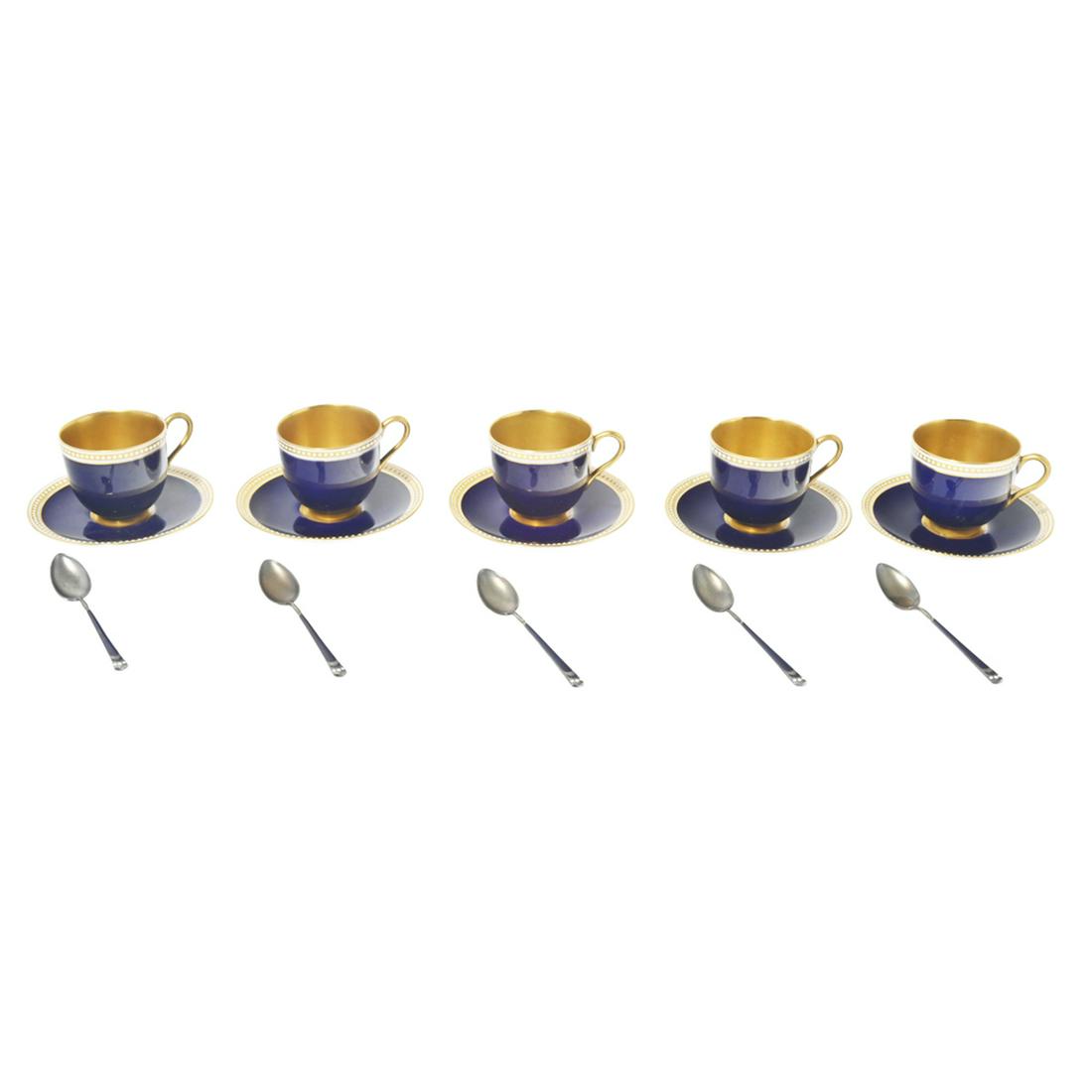 Cased Royal Worcester Porcelain Demitasse Set (1 of 2)