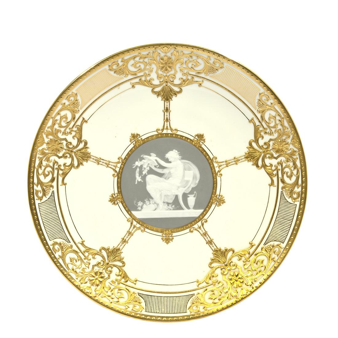 12 Minton Pate Sur Pate Cabinet Plates, Birks. (1 of 4)