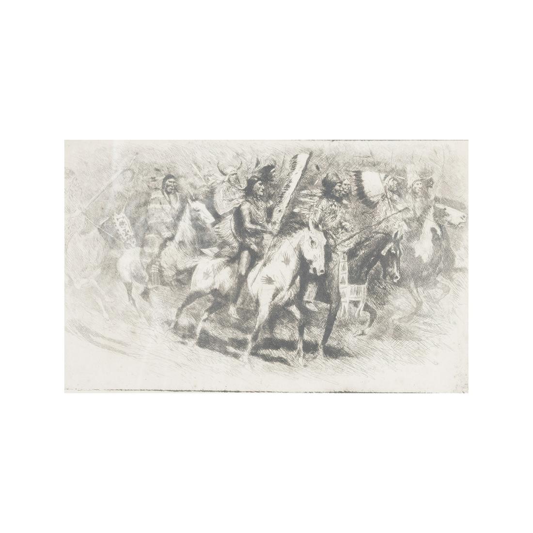 Edward Borein, Umatilla Horse Dance (1 of 3)