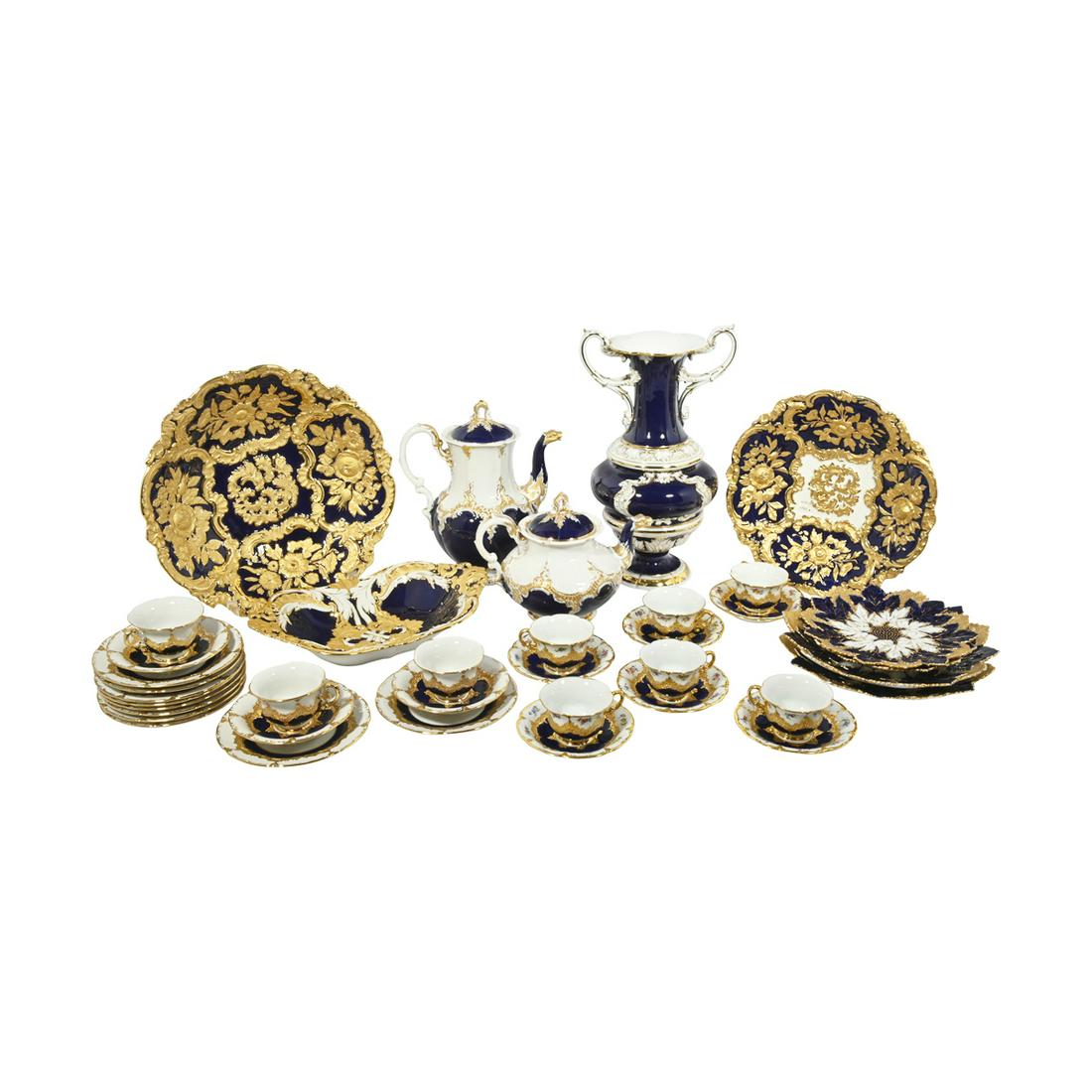 Meissen Porcelain Blue Ground Tea, Coffee Tablewares (1 of 3)