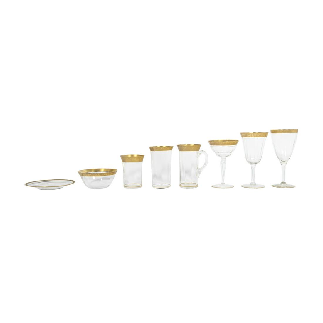 74 Tiffin Rambler Rose and Minton Pattern Table Glass. (1 of 3)