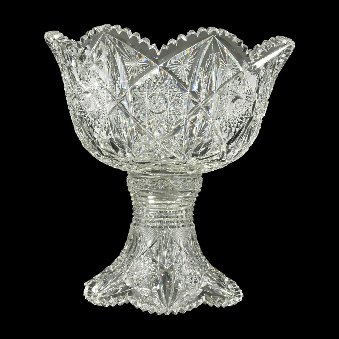 ABCG Cut Glass Punch Bowl and Pairpoint Ladle. (1 of 3)