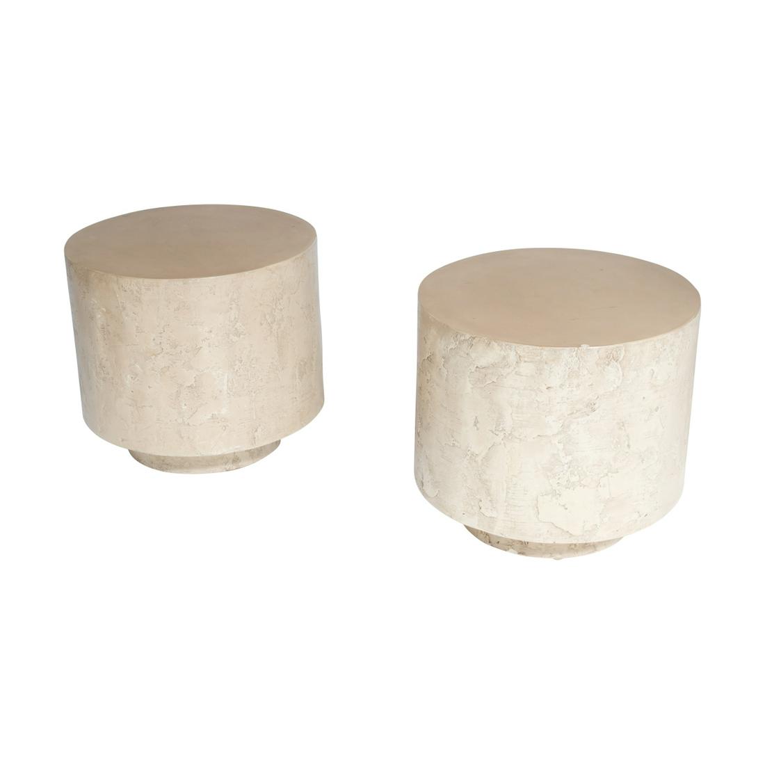 Pair of Contemporary Round Occasional Tables (1 of 2)