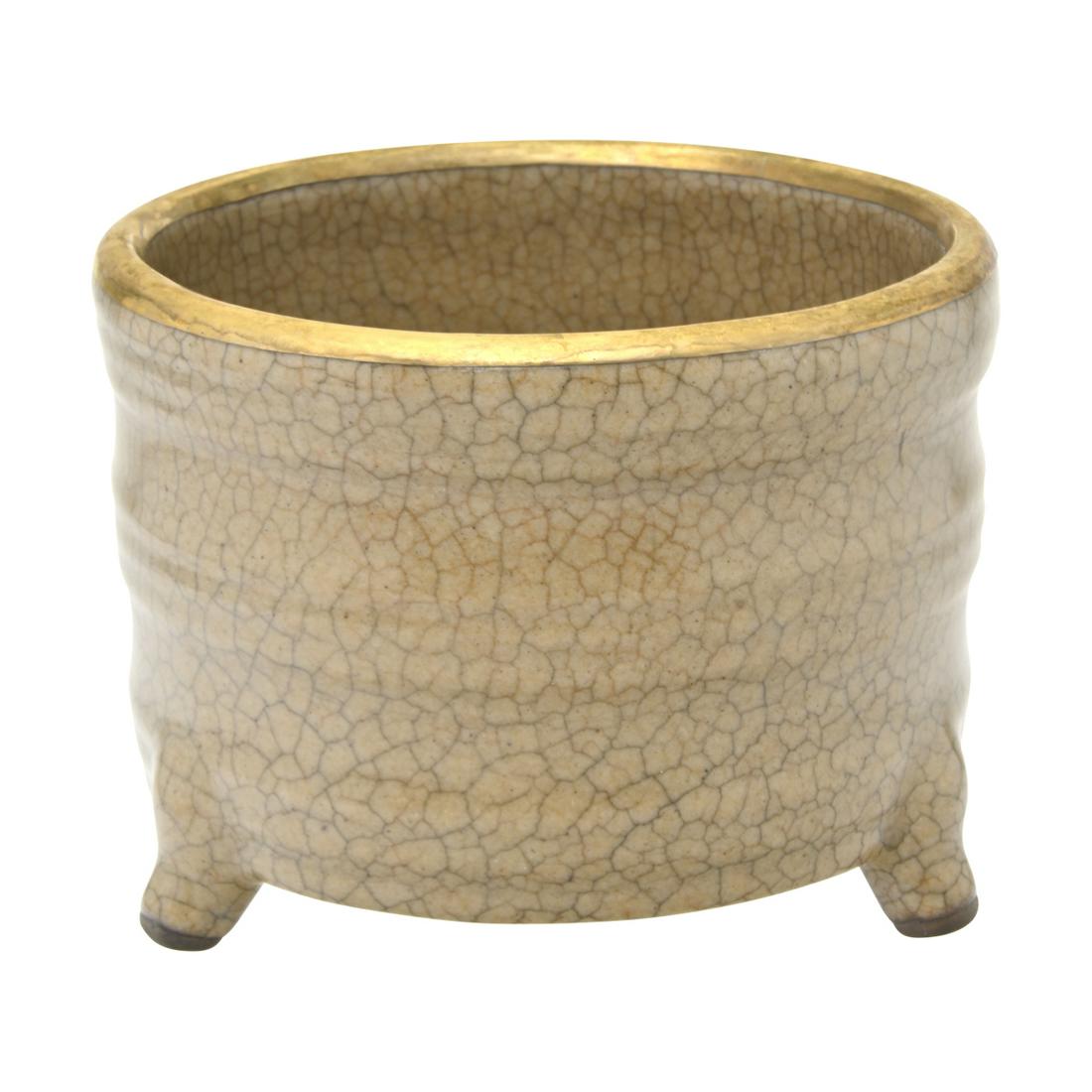 Chinese Ge-Type Cylindrical Tripod Censer (1 of 3)