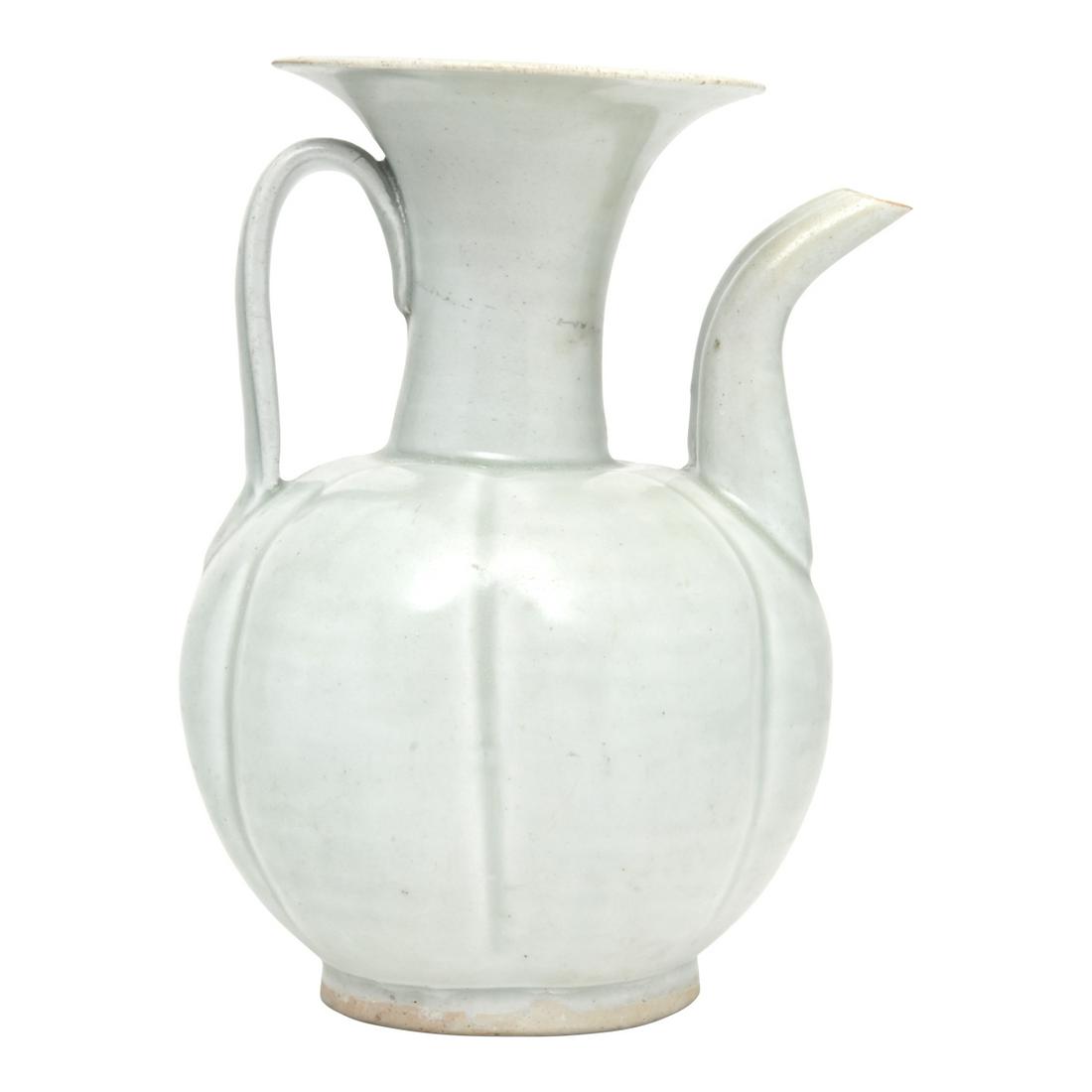 A Chinese Celadon Glaze Lobed Ewer (1 of 3)