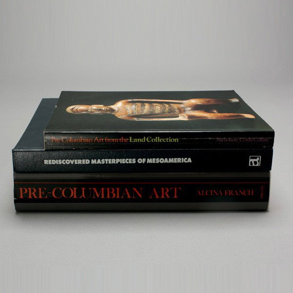 3 books on pre-columbian art: Three books on Pre-Columbian art: Land Collection (1979, dedication by Betty and Kurt); Rediscovered Masterpieces; and Franch, Pre-Columbian Art. Provenance: the estates of Douglas Hague and Jorge Eua