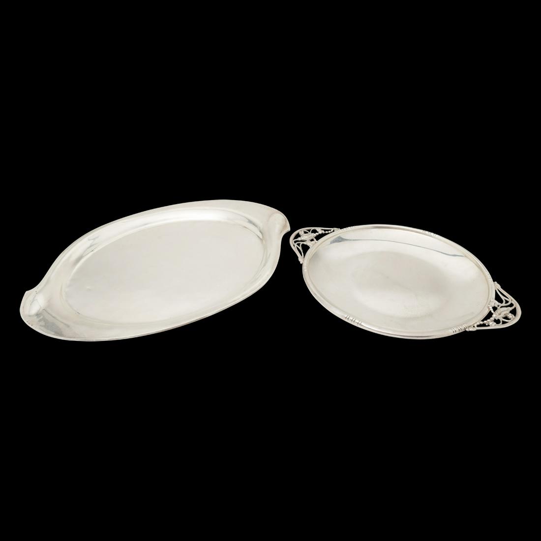Two Sterling Silver Serving Trays (1 of 3)