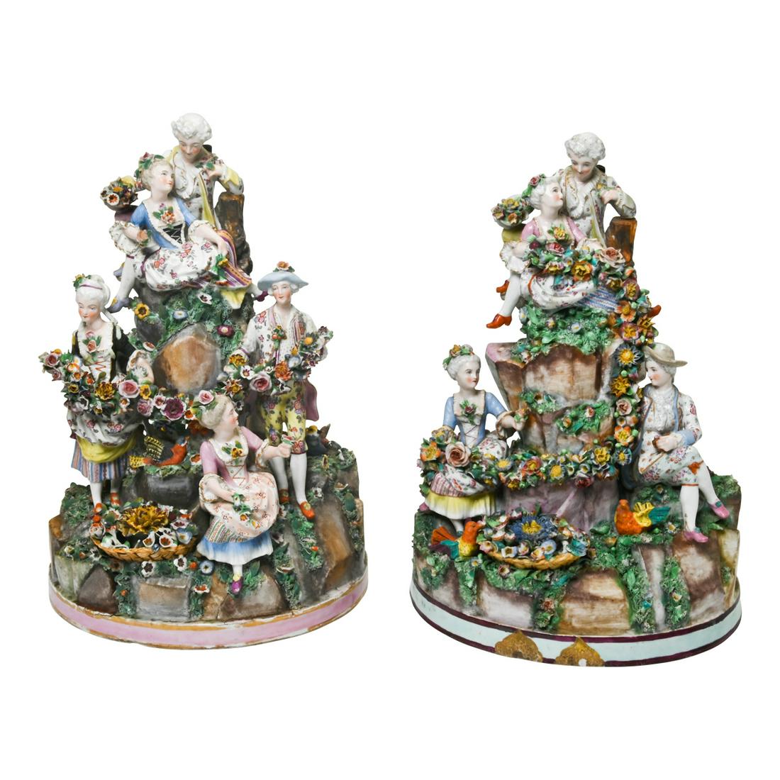 Two 19th Century Continental Porcelain Centerpieces. (1 of 3)