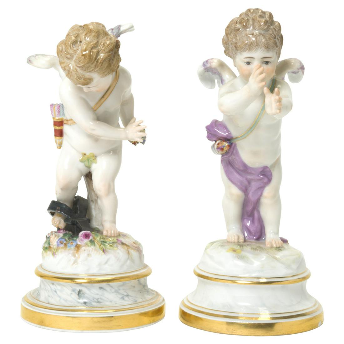 Two Meissen Porcelain Cupid Figures (1 of 3)