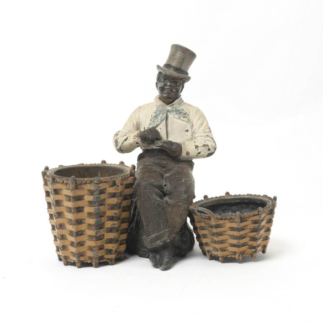 Vintage Cold Painted Bronze Figural Planter (1 of 3)