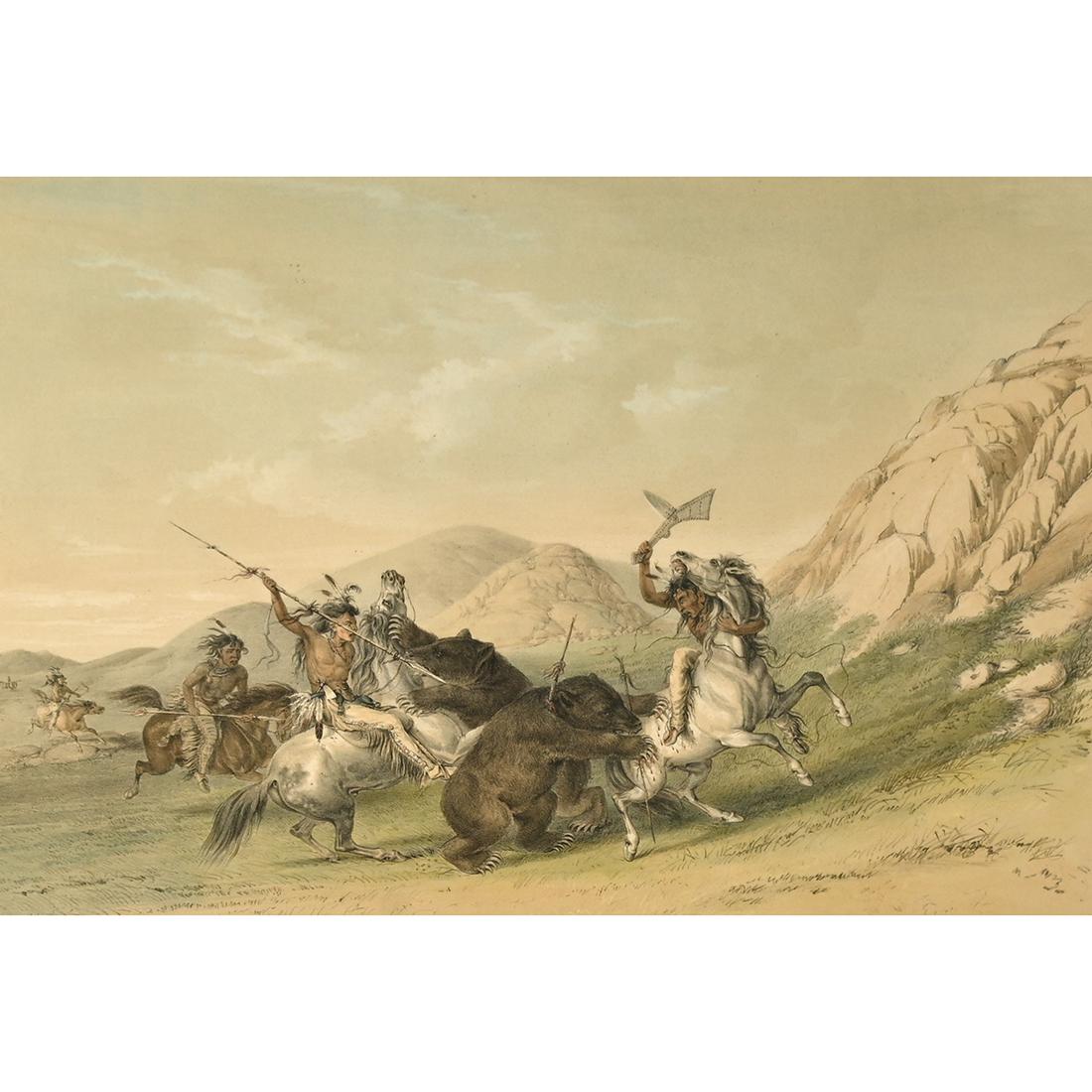 After George Catlin ''Attacking the Grizzly Bear'' (1 of 4)