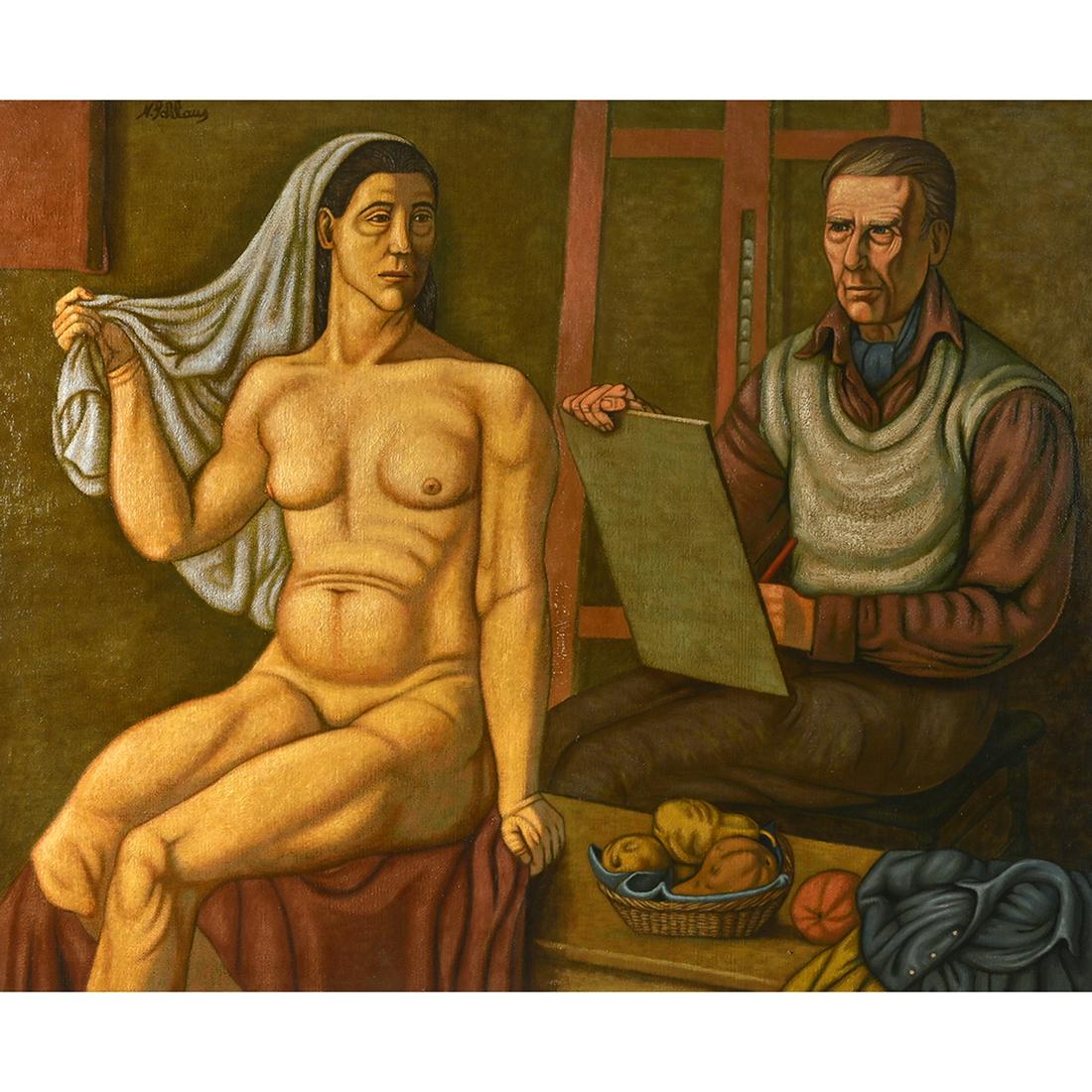 Norbert Schlaus, Self Portrait with Model (1 of 3)