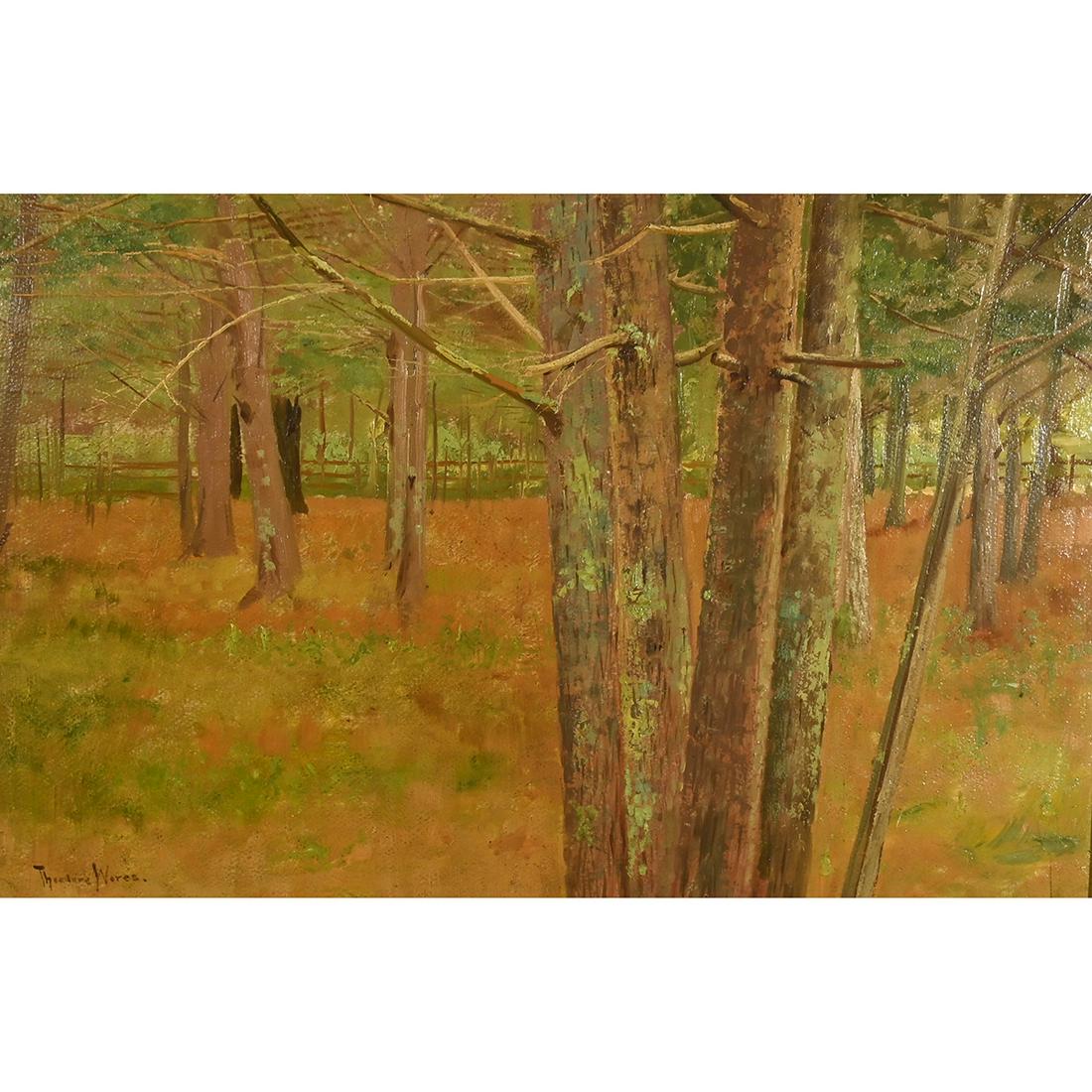 Theodore Wores, Pine Tree Forest, Oil on Panel (1 of 4)
