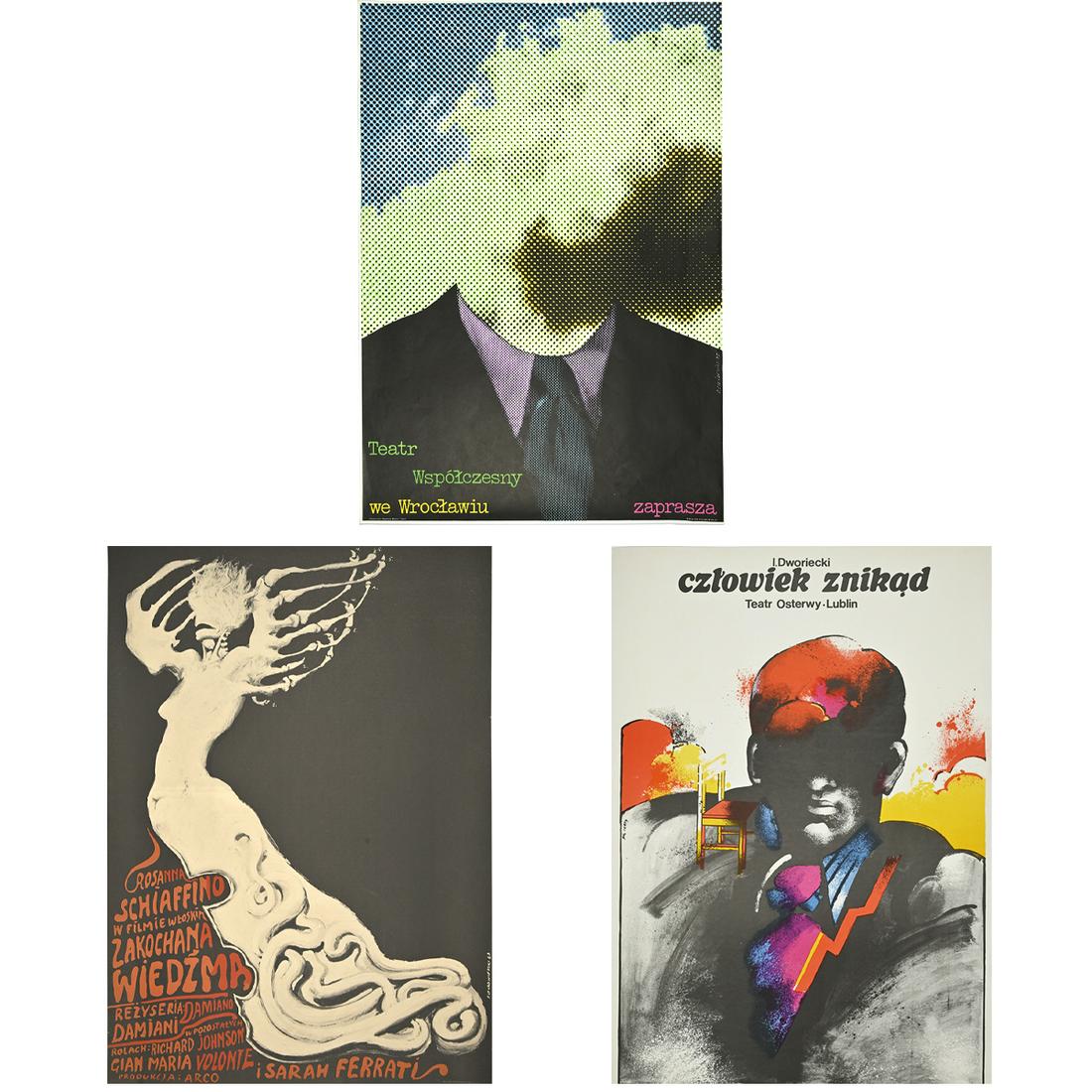 Polish School, Five Vintage Lithographic Posters (1 of 6)
