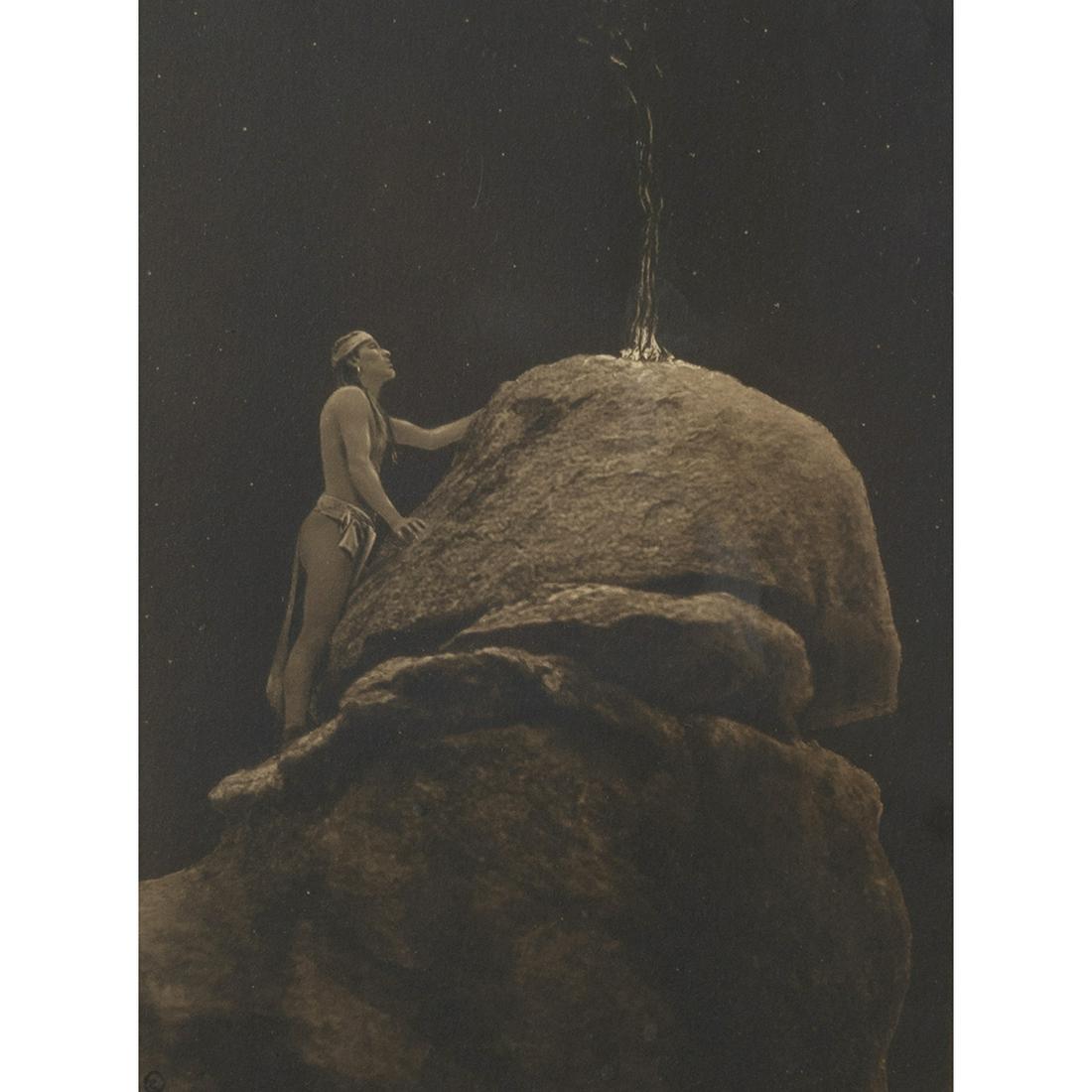 Edward Curtis ''Signal Fire to the Mountain God'' (1 of 3)