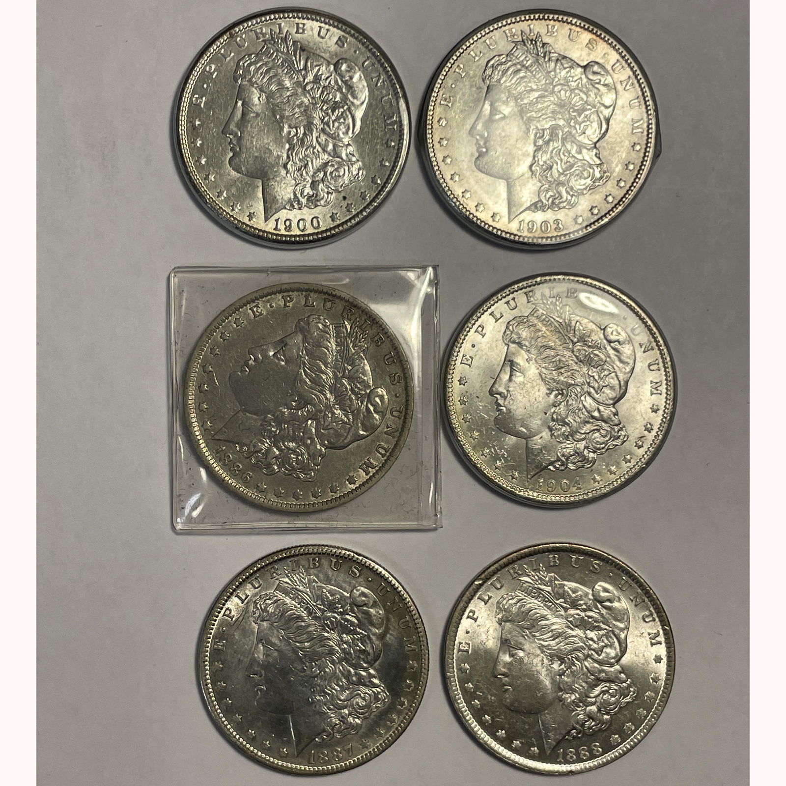 US Lot of Six Morgan Dollars (1 of 2)